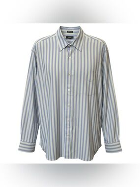 Vintage J.Crew 100's 2-Ply Cotton Striped
Shirt XL (17-17.5) Y2K 90s